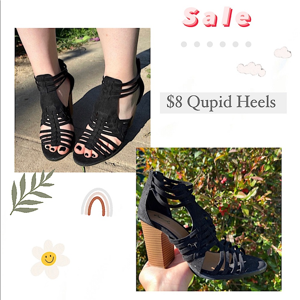 Qupid heels, size 8